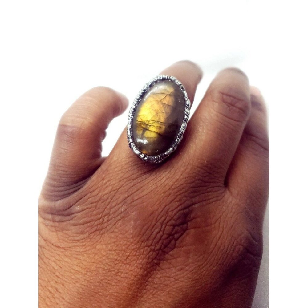 Labradorite Crystal Ring Adjustable - image 8